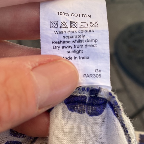 River island blue and white top size 6 - Picture 6 of 7